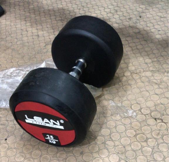 Rubber coated lean Fitness Dumbbells